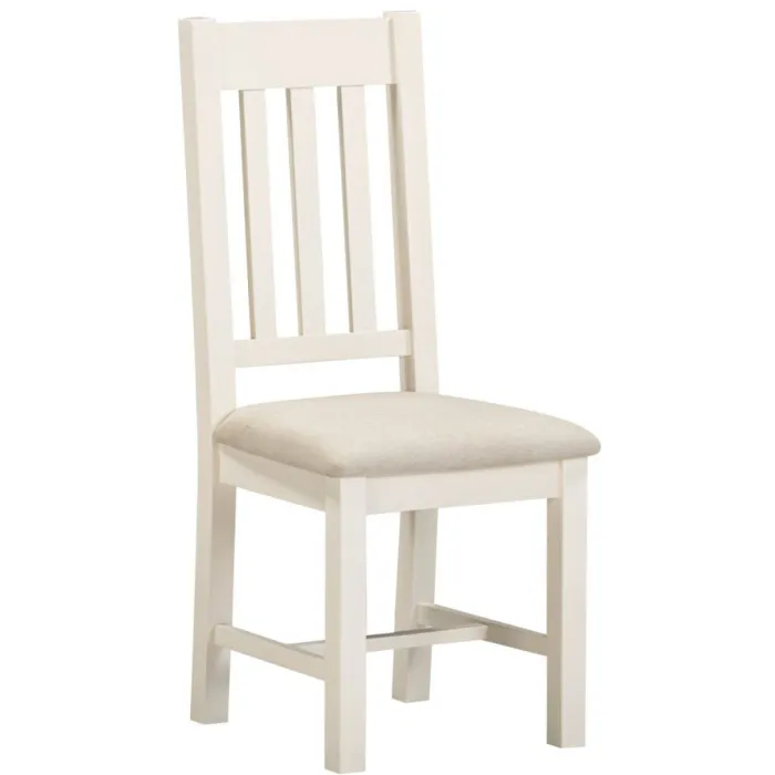 Windsor Slatted Dining Chair - Ivory/Oat Fabric