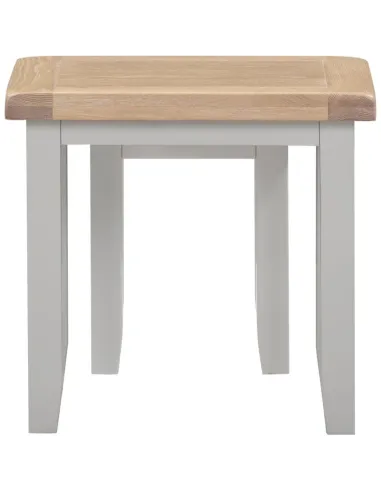 Windsor Nest Of 2 Tables - Pebble Grey/Oak