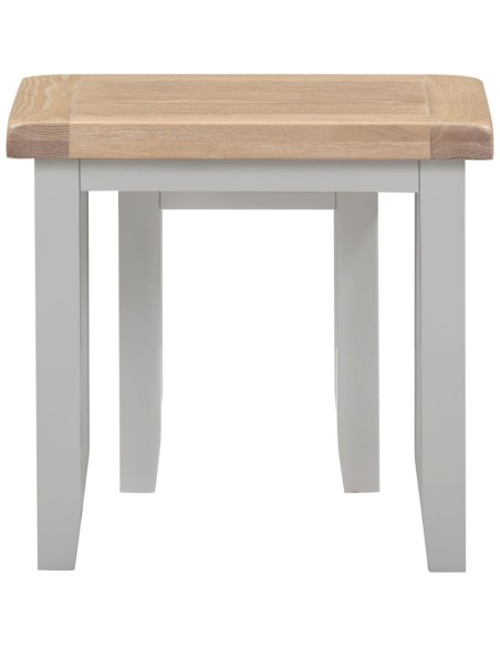 Windsor Nest Of 2 Tables - Pebble Grey/Oak