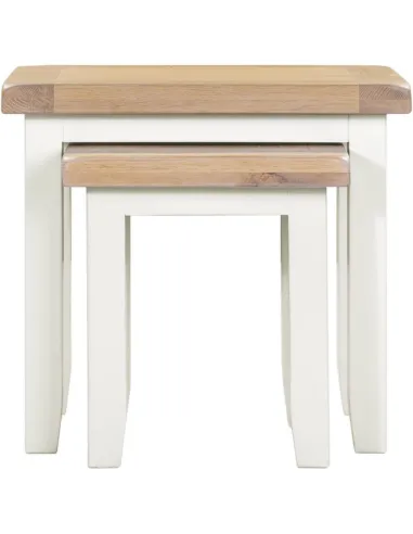 Windsor Nest Of 2 Tables - Ivory/Oak