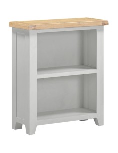 Windsor Low Bookcase - Pebble Grey/Oak 2