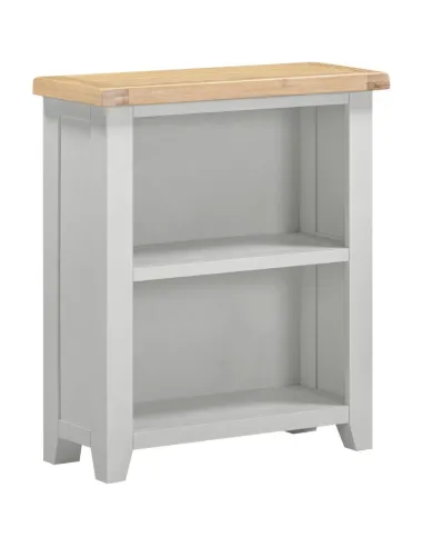 Windsor Low Bookcase - Pebble Grey/Oak