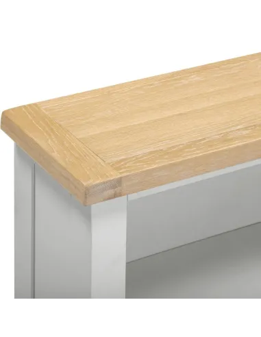 Windsor Low Bookcase - Pebble Grey/Oak