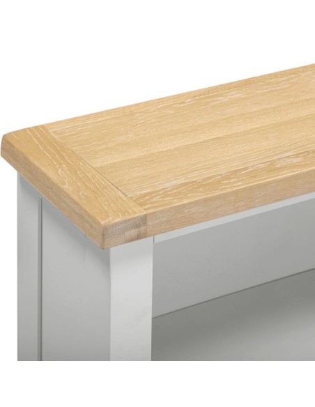 Windsor Low Bookcase - Pebble Grey/Oak