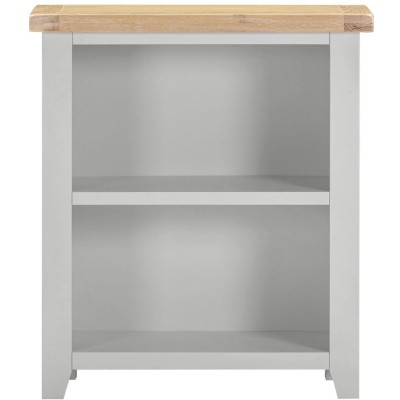 Windsor Low Bookcase - Pebble Grey/Oak