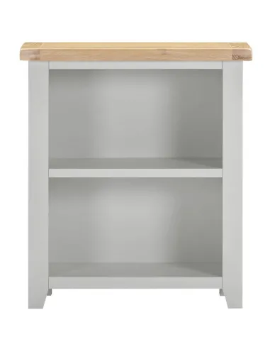 Windsor Low Bookcase - Pebble Grey/Oak