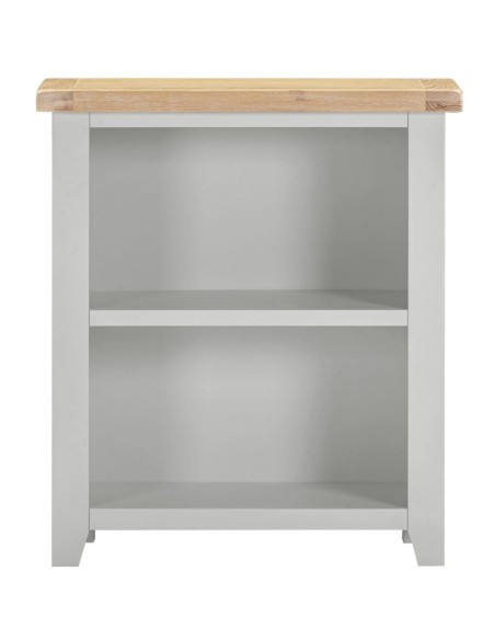 Windsor Low Bookcase - Pebble Grey/Oak