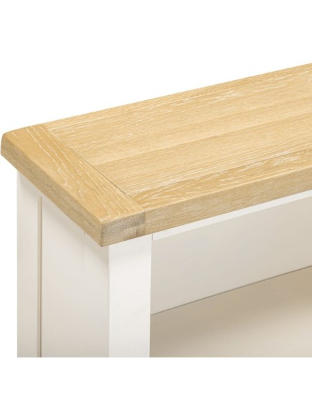 Windsor Low Bookcase - Ivory/Oak