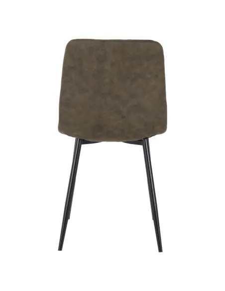 Fenton Dining Chair - Olive Green Suede Fabric