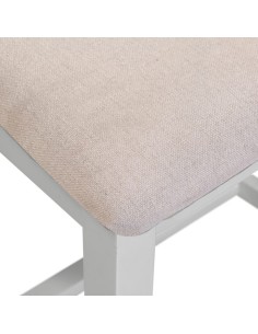 Windsor Cross Back Dining Chair - Pebble Grey/Oat Fabric 2