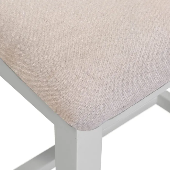 Windsor Cross Back Dining Chair - Pebble Grey/Oat Fabric