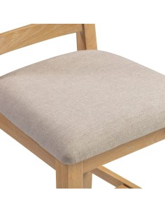 Windsor Cross Back Dining Chair - Natural Oak/Oat Fabric 2