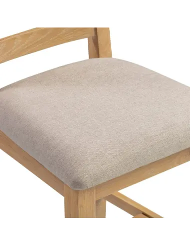 Windsor Cross Back Dining Chair - Natural Oak/Oat Fabric