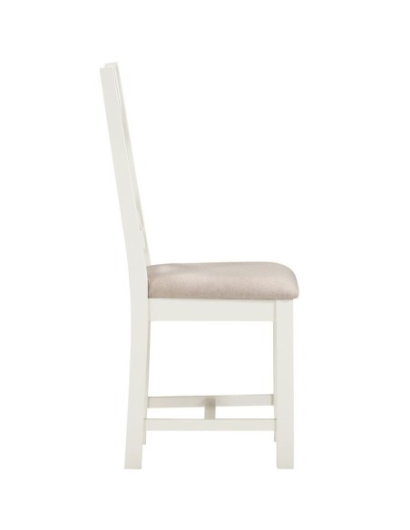 Windsor Cross Back Dining Chair - Ivory/Oat Fabric