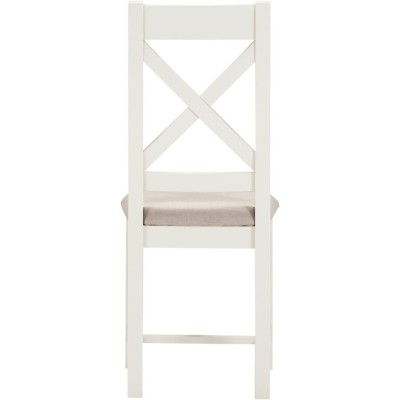 Windsor Cross Back Dining Chair - Ivory/Oat Fabric