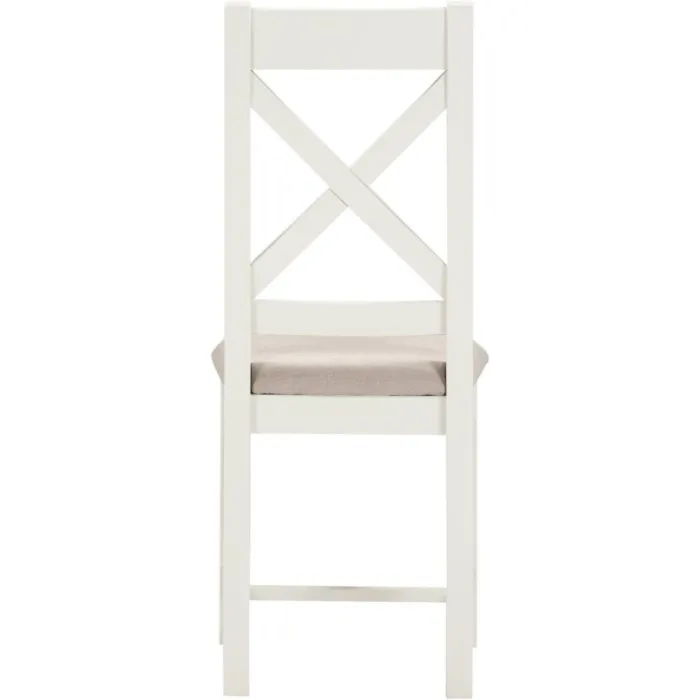 Windsor Cross Back Dining Chair - Ivory/Oat Fabric