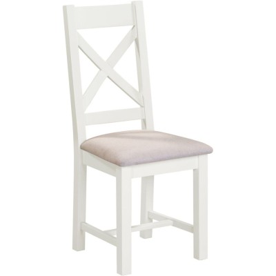 Windsor Cross Back Dining Chair - Ivory/Oat Fabric