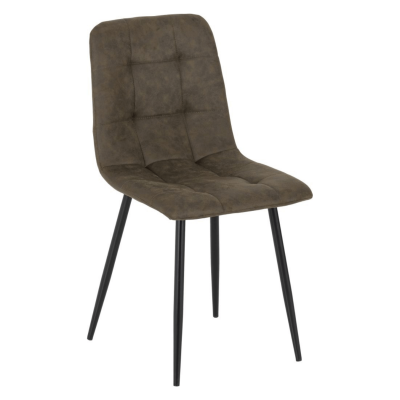 Fenton Dining Set (X6 Chairs) - White/Olive Green Suede Fabric