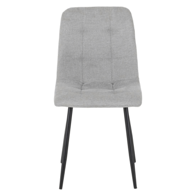 Fenton Dining Set (X6 Chairs) - White/Light Grey Fabric