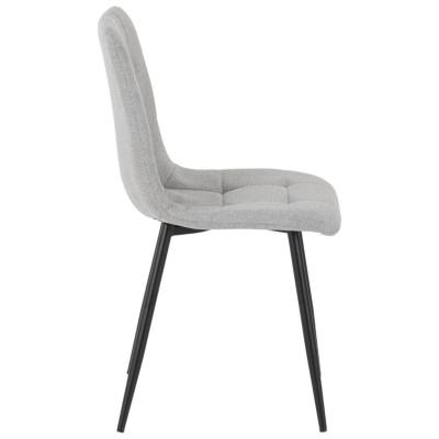 Fenton Dining Set (X6 Chairs) - White/Light Grey Fabric