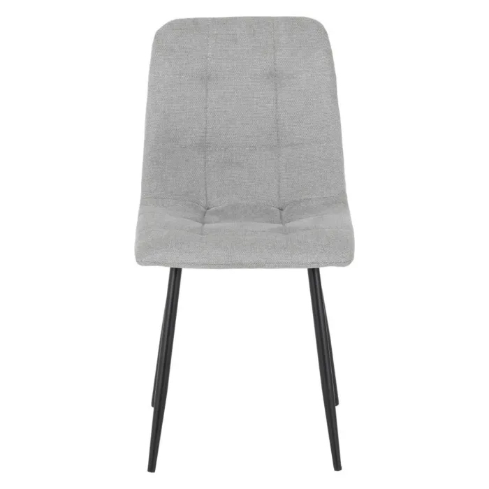 Fenton Dining Set (x4 Chairs) - White/Light Grey Fabric