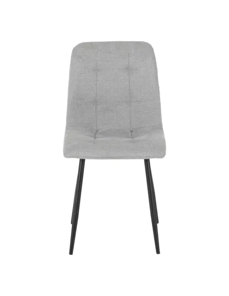 Fenton Dining Set (x4 Chairs) - White/Light Grey Fabric