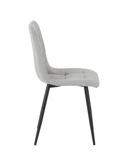 Fenton Dining Set (x4 Chairs) - White/Light Grey Fabric