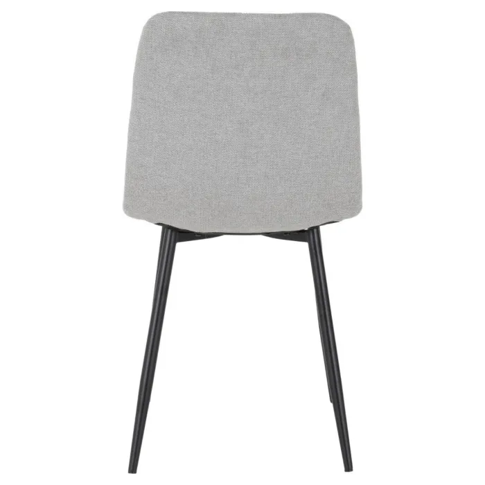 Fenton Dining Set (x4 Chairs) - White/Light Grey Fabric