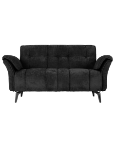 Amalfi 2 Seater Sofa - Black Fabric 2
