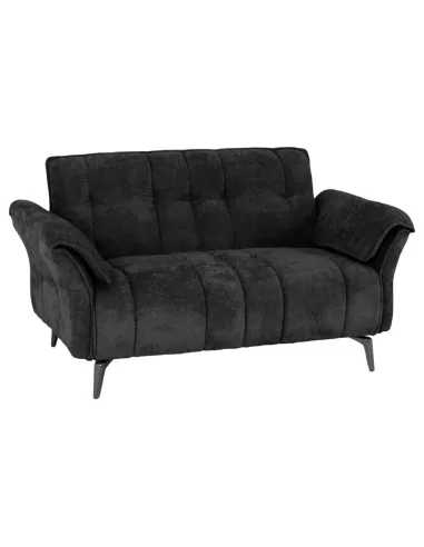 Amalfi 2 Seater Sofa - Black Fabric