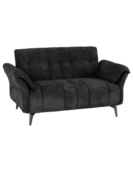 Amalfi 2 Seater Sofa - Black Fabric
