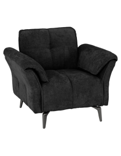 Amalfi 1 Seater Armchair - Black Fabric 2