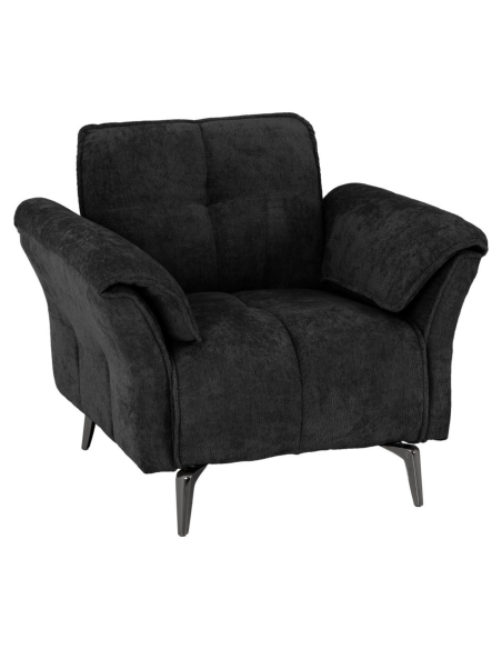Amalfi 1 Seater Armchair - Black Fabric