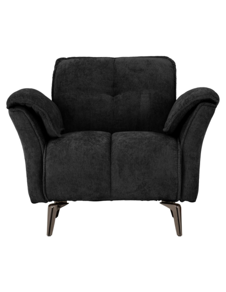 Amalfi 1 Seater Armchair - Black Fabric