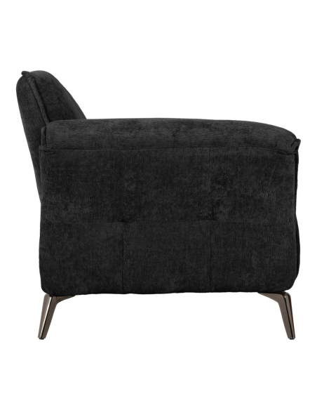 Amalfi 1 Seater Armchair - Black Fabric