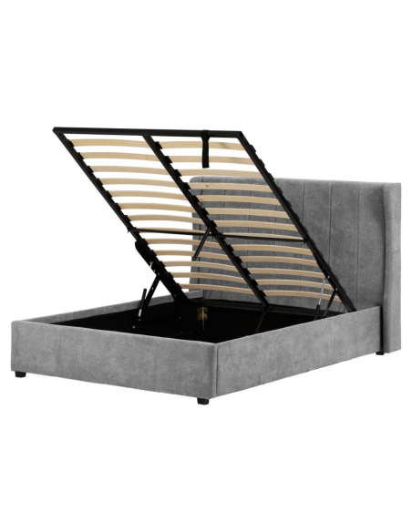 Amelia 4ft6 Plus Bed - Dark Grey Fabric