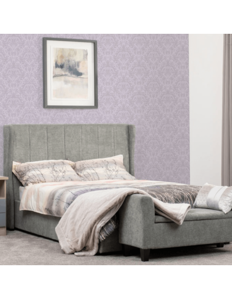 Amelia 4ft6 Plus Bed - Dark Grey Fabric