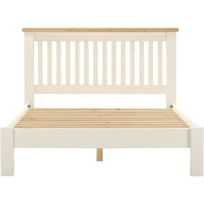 Windsor 4FT6 Low End Bed - Ivory/Oak