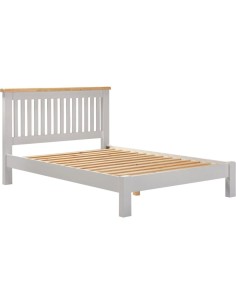 Windsor 4FT6 Low End Bed - Pebble Grey/Oak 2