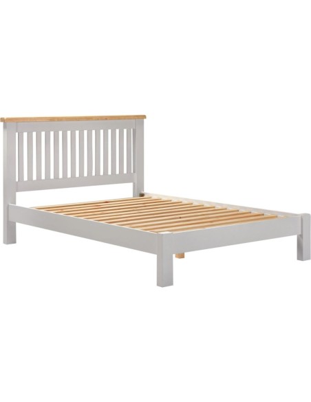 Windsor 4FT6 Low End Bed - Pebble Grey/Oak