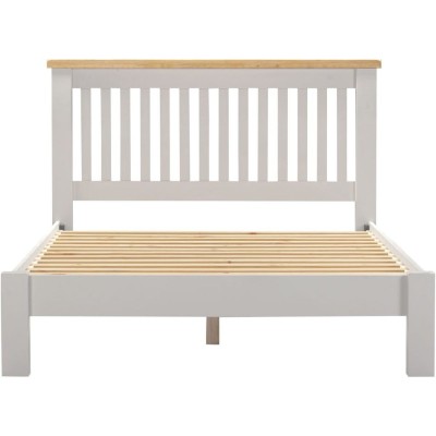 Windsor 4FT6 Low End Bed - Pebble Grey/Oak
