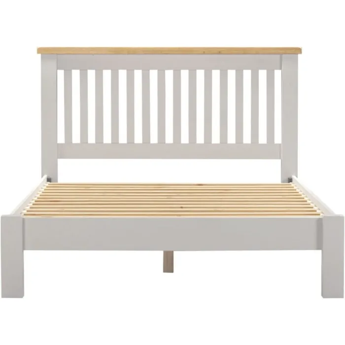 Windsor 4FT6 Low End Bed - Pebble Grey/Oak