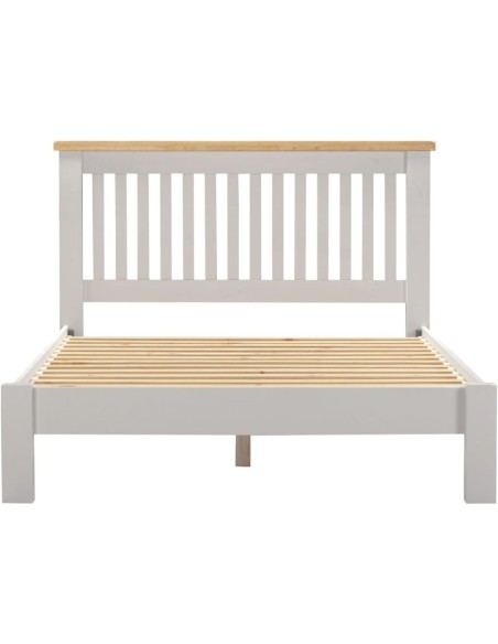 Windsor 4FT6 Low End Bed - Pebble Grey/Oak