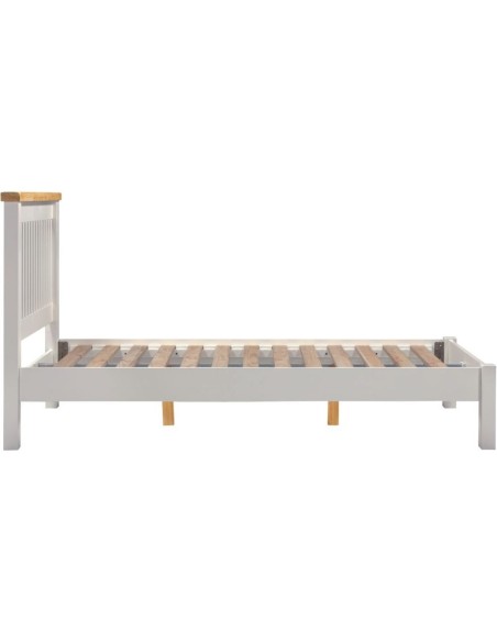 Windsor 4FT6 Low End Bed - Pebble Grey/Oak