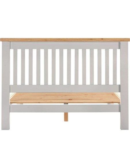 Windsor 4FT6 Low End Bed - Pebble Grey/Oak
