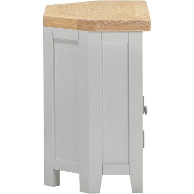 Windsor Corner TV Unit - Pebble Grey/Oak