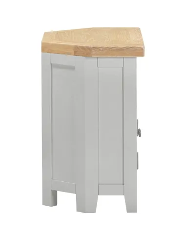 Windsor Corner TV Unit - Pebble Grey/Oak