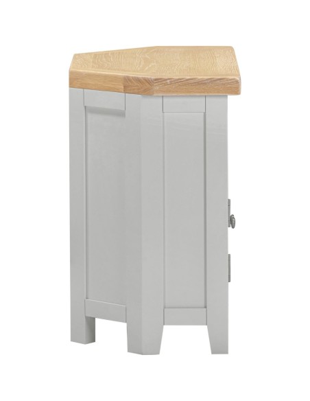 Windsor Corner TV Unit - Pebble Grey/Oak