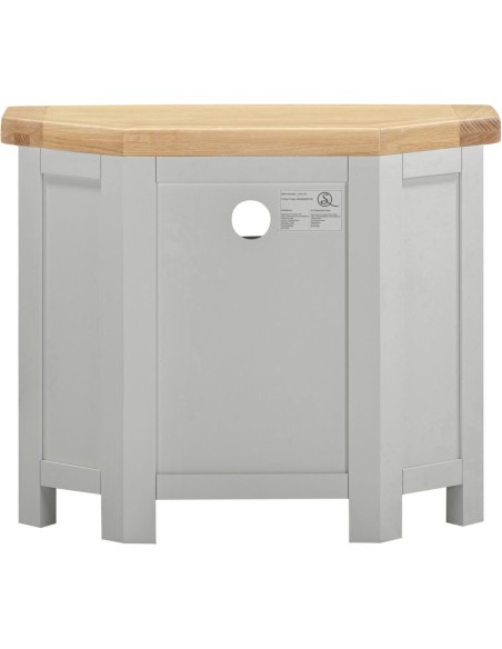 Windsor Corner TV Unit - Pebble Grey/Oak