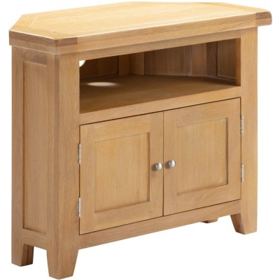Windsor Corner TV Unit - Natural Oak